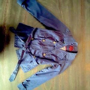 Navy Blue Water Resistant Pea Coat- Merona- Sz Small
